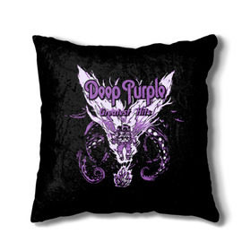 Подушка 3D с принтом Deep Purple в Курске, наволочка – 100% полиэстер, наполнитель – холлофайбер (легкий наполнитель, не вызывает аллергию). | состоит из подушки и наволочки. Наволочка на молнии, легко снимается для стирки | album | british | deep purple | england | heavy metal | rock group | альбом | англия | британская | рок группа | хеви металл
