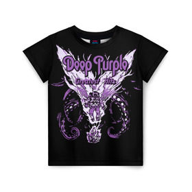 Детская футболка 3D с принтом Deep Purple в Курске, 100% гипоаллергенный полиэфир | прямой крой, круглый вырез горловины, длина до линии бедер, чуть спущенное плечо, ткань немного тянется | album | british | deep purple | england | heavy metal | rock group | альбом | англия | британская | рок группа | хеви металл