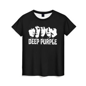 Женская футболка 3D с принтом Deep Purple в Курске, 100% полиэфир ( синтетическое хлопкоподобное полотно) | прямой крой, круглый вырез горловины, длина до линии бедер | album | british | deep purple | england | heavy metal | rock group | альбом | англия | британская | рок группа | хеви металл