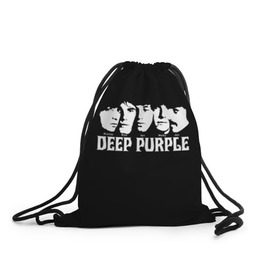 Рюкзак-мешок 3D с принтом Deep Purple в Курске, 100% полиэстер | плотность ткани — 200 г/м2, размер — 35 х 45 см; лямки — толстые шнурки, застежка на шнуровке, без карманов и подкладки | Тематика изображения на принте: album | british | deep purple | england | heavy metal | rock group | альбом | англия | британская | рок группа | хеви металл