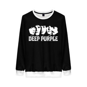 Женский свитшот 3D с принтом Deep Purple в Курске, 100% полиэстер с мягким внутренним слоем | круглый вырез горловины, мягкая резинка на манжетах и поясе, свободная посадка по фигуре | album | british | deep purple | england | heavy metal | rock group | альбом | англия | британская | рок группа | хеви металл