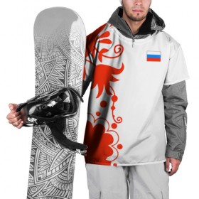 Накидка на куртку 3D с принтом Russia - White Collection 2018 в Курске, 100% полиэстер |  | Тематика изображения на принте: 0x000000123 | black collection | russia | россия