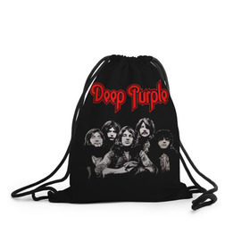 Рюкзак-мешок 3D с принтом Deep Purple в Курске, 100% полиэстер | плотность ткани — 200 г/м2, размер — 35 х 45 см; лямки — толстые шнурки, застежка на шнуровке, без карманов и подкладки | album | british | deep purple | england | heavy metal | rock group | альбом | англия | британская | рок группа | хеви металл