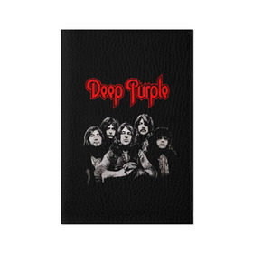 Обложка для паспорта матовая кожа с принтом Deep Purple в Курске, натуральная матовая кожа | размер 19,3 х 13,7 см; прозрачные пластиковые крепления | Тематика изображения на принте: album | british | deep purple | england | heavy metal | rock group | альбом | англия | британская | рок группа | хеви металл
