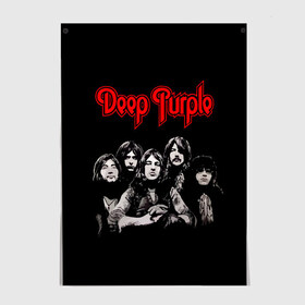 Постер с принтом Deep Purple в Курске, 100% бумага
 | бумага, плотность 150 мг. Матовая, но за счет высокого коэффициента гладкости имеет небольшой блеск и дает на свету блики, но в отличии от глянцевой бумаги не покрыта лаком | album | british | deep purple | england | heavy metal | rock group | альбом | англия | британская | рок группа | хеви металл