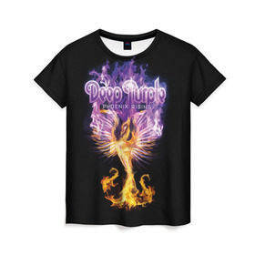 Женская футболка 3D с принтом Deep Purple в Курске, 100% полиэфир ( синтетическое хлопкоподобное полотно) | прямой крой, круглый вырез горловины, длина до линии бедер | album | british | deep purple | england | heavy metal | rock group | альбом | англия | британская | рок группа | хеви металл
