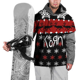 Накидка на куртку 3D с принтом Праздничный Korn в Курске, 100% полиэстер |  | Тематика изображения на принте: korn | koяn | альтернативный | брайан филипп уэлч | группа | джеймс | джонатан дэвис | знак | корн | коян | красный | манки | метал | надпись | новогодний | новый год | нюметал | праздник