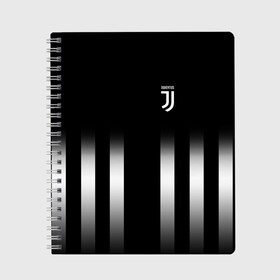 Тетрадь с принтом Juventus 2018 Line в Курске, 100% бумага | 48 листов, плотность листов — 60 г/м2, плотность картонной обложки — 250 г/м2. Листы скреплены сбоку удобной пружинной спиралью. Уголки страниц и обложки скругленные. Цвет линий — светло-серый
 | fc | juventus | спорт | фк | футбол | ювентус