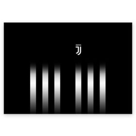 Поздравительная открытка с принтом Juventus 2018 Line в Курске, 100% бумага | плотность бумаги 280 г/м2, матовая, на обратной стороне линовка и место для марки
 | Тематика изображения на принте: fc | juventus | спорт | фк | футбол | ювентус