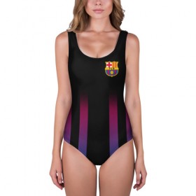 Купальник-боди 3D с принтом FC Barcelona Color Line в Курске, 82% полиэстер, 18% эластан | Круглая горловина, круглый вырез на спине | fc barcelona | fcb | барселона | спорт | спортивные | фк | футбол