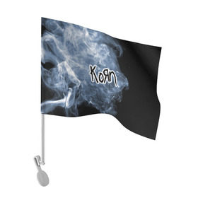 Флаг для автомобиля с принтом Korn в Курске, 100% полиэстер | Размер: 30*21 см | korn | koяn | альтернативный | арвизу | гранж | грув | группа | дым | дэвис | корн | коян | лузье | манки | метал | музыка | нюметал | панк | песни | рок | уэлч | филди | филипп | хэд | шаффер