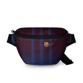 Поясная сумка 3D с принтом FC Barcelona Gradient в Курске, 100% полиэстер | плотная ткань, ремень с регулируемой длиной, внутри несколько карманов для мелочей, основное отделение и карман с обратной стороны сумки застегиваются на молнию | fc | fc barcelona | fcb | барселона | спорт | спортивные | фк | футбол