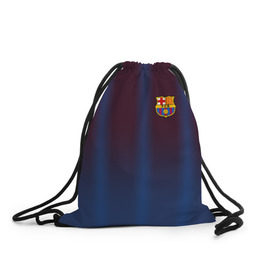 Рюкзак-мешок 3D с принтом FC Barcelona Gradient в Курске, 100% полиэстер | плотность ткани — 200 г/м2, размер — 35 х 45 см; лямки — толстые шнурки, застежка на шнуровке, без карманов и подкладки | fc | fc barcelona | fcb | барселона | спорт | спортивные | фк | футбол
