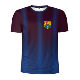 Мужская футболка 3D спортивная с принтом FC Barcelona Gradient в Курске, 100% полиэстер с улучшенными характеристиками | приталенный силуэт, круглая горловина, широкие плечи, сужается к линии бедра | fc | fc barcelona | fcb | барселона | спорт | спортивные | фк | футбол