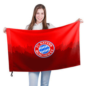Флаг 3D с принтом FC Bayern 2018 Paints в Курске, 100% полиэстер | плотность ткани — 95 г/м2, размер — 67 х 109 см. Принт наносится с одной стороны | Тематика изображения на принте: bayern | fc | бавария | спорт | спортивные | фк | футбол