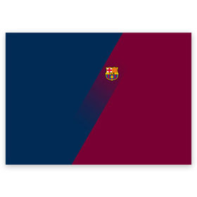 Поздравительная открытка с принтом FC Barcelona 2018 Элита в Курске, 100% бумага | плотность бумаги 280 г/м2, матовая, на обратной стороне линовка и место для марки
 | Тематика изображения на принте: fc barcelona | fcb | барселона | спорт | спортивные | фк | футбол