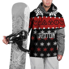 Накидка на куртку 3D с принтом Праздничный Led Zeppelin в Курске, 100% полиэстер |  | Тематика изображения на принте: led zeppelin | блюз | группа | джимми пейдж | джон генри бонэм | джон пол джонс | знак | красный | лед зепелен | лед зеппелин | метал | надпись | новогодний | новый год | праздник | роберт плант | рождество