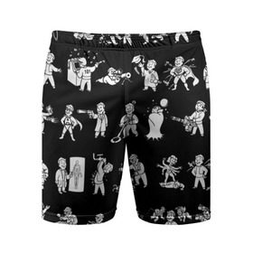 Мужские шорты 3D спортивные с принтом Фоллаут : Перки в Курске,  |  | fallout | игра | перки | пип бой | рпг | фаллаут | ядерная война