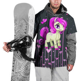 Накидка на куртку 3D с принтом Pony в Курске, 100% полиэстер |  | pink | poni | pony | лошадка | лошадь | пони | розовый