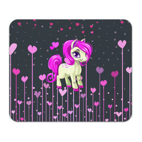 Коврик прямоугольный с принтом Pony в Курске, натуральный каучук | размер 230 х 185 мм; запечатка лицевой стороны | Тематика изображения на принте: pink | poni | pony | лошадка | лошадь | пони | розовый