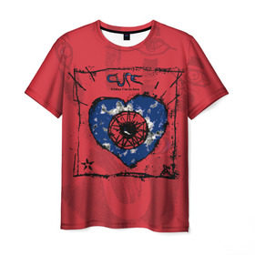 Мужская футболка 3D с принтом The Cure в Курске, 100% полиэфир | прямой крой, круглый вырез горловины, длина до линии бедер | Тематика изображения на принте: robert smith | rock band | the cure | uk | британия | роберт смит | рок группа