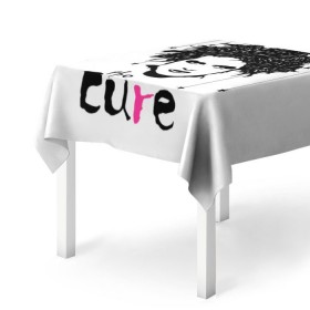 Скатерть 3D с принтом The Cure в Курске, 100% полиэстер (ткань не мнется и не растягивается) | Размер: 150*150 см | robert smith | rock band | the cure | uk | британия | роберт смит | рок группа