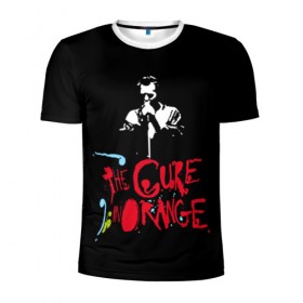 Мужская футболка 3D спортивная с принтом The Cure в Курске, 100% полиэстер с улучшенными характеристиками | приталенный силуэт, круглая горловина, широкие плечи, сужается к линии бедра | robert smith | rock band | the cure | uk | британия | роберт смит | рок группа