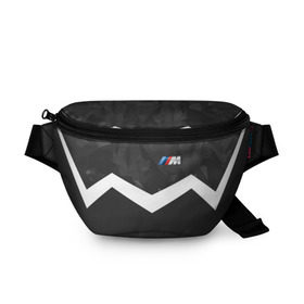 Поясная сумка 3D с принтом BMW Militayry Sport II в Курске, 100% полиэстер | плотная ткань, ремень с регулируемой длиной, внутри несколько карманов для мелочей, основное отделение и карман с обратной стороны сумки застегиваются на молнию | Тематика изображения на принте: 