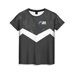 Женская футболка 3D с принтом BMW Militayry Sport II в Курске, 100% полиэфир ( синтетическое хлопкоподобное полотно) | прямой крой, круглый вырез горловины, длина до линии бедер | 
