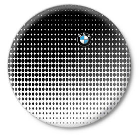 Значок с принтом BMW 2018 Black and White IV в Курске,  металл | круглая форма, металлическая застежка в виде булавки | Тематика изображения на принте: bmw | автомобильные | бмв | машины