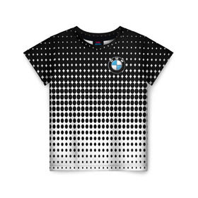 Детская футболка 3D с принтом BMW 2018 Black and White IV в Курске, 100% гипоаллергенный полиэфир | прямой крой, круглый вырез горловины, длина до линии бедер, чуть спущенное плечо, ткань немного тянется | Тематика изображения на принте: bmw | автомобильные | бмв | машины