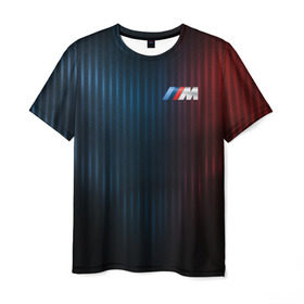 Мужская футболка 3D с принтом BMW M Abstract Design в Курске, 100% полиэфир | прямой крой, круглый вырез горловины, длина до линии бедер | bmw | bmw motorsport | bmw performance | carbon | m | motorsport | performance | sport | бмв | карбон | моторспорт | спорт