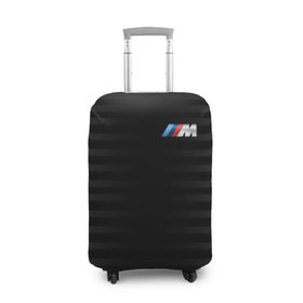 Чехол для чемодана 3D с принтом BMW M BLACK & GREY в Курске, 86% полиэфир, 14% спандекс | двустороннее нанесение принта, прорези для ручек и колес | bmw | автомобильные | бмв | машины