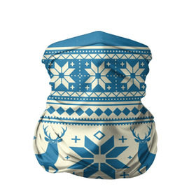 Бандана-труба 3D с принтом Наш веселый Новый год в Курске, 100% полиэстер, ткань с особыми свойствами — Activecool | плотность 150‒180 г/м2; хорошо тянется, но сохраняет форму | новый год | олень | свитер | снег | снежинки | узор