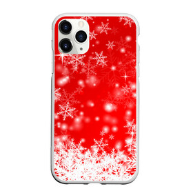 Чехол для iPhone 11 Pro Max матовый с принтом Новогоднее чудо 2 в Курске, Силикон |  | новый год | снег | снежинки