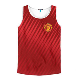 Мужская майка 3D с принтом Manchester United Sportwear в Курске, 100% полиэстер | круглая горловина, приталенный силуэт, длина до линии бедра. Пройма и горловина окантованы тонкой бейкой | emirates | fc | manchester united | геометрия | манчестер юнайтед | спорт | футбол | футбольный клуб | эмблема