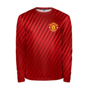 Мужской лонгслив 3D с принтом Manchester United Sportwear в Курске, 100% полиэстер | длинные рукава, круглый вырез горловины, полуприлегающий силуэт | Тематика изображения на принте: emirates | fc | manchester united | геометрия | манчестер юнайтед | спорт | футбол | футбольный клуб | эмблема