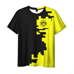 Мужская футболка 3D с принтом Borussia 2018 Geometry Sport в Курске, 100% полиэфир | прямой крой, круглый вырез горловины, длина до линии бедер | Тематика изображения на принте: боруссия | дортмунд