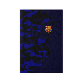 Обложка для паспорта матовая кожа с принтом FC Barca 2018 Military Sport в Курске, натуральная матовая кожа | размер 19,3 х 13,7 см; прозрачные пластиковые крепления | fc | fc barcelona | fcb |   | барселона | спорт | спортивные | фк | футбол