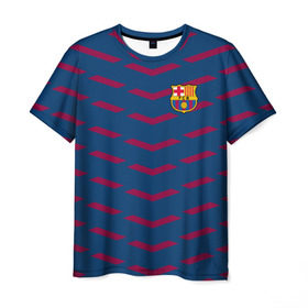Мужская футболка 3D с принтом FC Barca 2018 Creative uniform в Курске, 100% полиэфир | прямой крой, круглый вырез горловины, длина до линии бедер | barcelona | fc | барселона | спорт | спортивные | фк | футбол