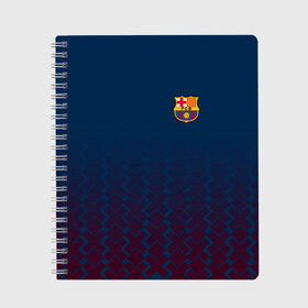 Тетрадь с принтом FC Barca 2018 Creative uniform в Курске, 100% бумага | 48 листов, плотность листов — 60 г/м2, плотность картонной обложки — 250 г/м2. Листы скреплены сбоку удобной пружинной спиралью. Уголки страниц и обложки скругленные. Цвет линий — светло-серый
 | fc | fc barcelona | fcb | барселона | спорт | спортивные | фк | футбол