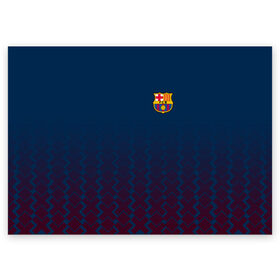 Поздравительная открытка с принтом FC Barca 2018 Creative uniform в Курске, 100% бумага | плотность бумаги 280 г/м2, матовая, на обратной стороне линовка и место для марки
 | Тематика изображения на принте: fc | fc barcelona | fcb | барселона | спорт | спортивные | фк | футбол