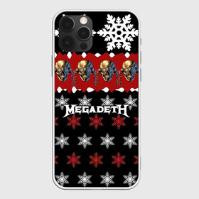 Чехол для iPhone 12 Pro Max с принтом Праздничный Megadeth в Курске, Силикон |  | me | megadeth | группа | дирк вербурен | дэвид эллефсон | дэйв мастейн | знак | кико лоурейро | красный | мегадет | метал | надпись | новогодний | новый год | праздник | рождество | рок | снежинки | трэш
