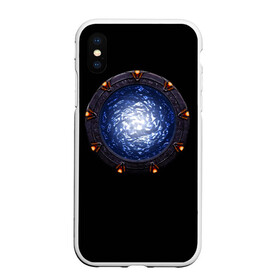 Чехол для iPhone XS Max матовый с принтом Stargate в Курске, Силикон | Область печати: задняя сторона чехла, без боковых панелей | sg1 | wormhole | другие миры | зв1 | звёздные врата | кротовая нора | портал | тоннель | червоточина