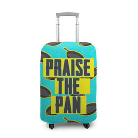 Чехол для чемодана 3D с принтом Praise The Pan в Курске, 86% полиэфир, 14% спандекс | двустороннее нанесение принта, прорези для ручек и колес | battle royale | playerunknown | playerunknowns | playerunknowns battlegrounds | pubg | онлайн игра