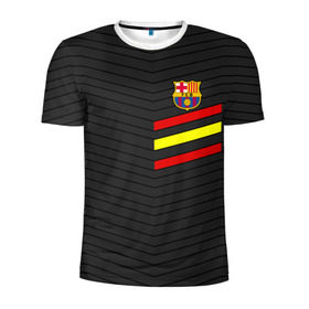Мужская футболка 3D спортивная с принтом FC Barca 2018 Испания в Курске, 100% полиэстер с улучшенными характеристиками | приталенный силуэт, круглая горловина, широкие плечи, сужается к линии бедра | fc | fc barcelona | fcb | барселона | спорт | спортивные | фк | футбол