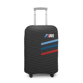 Чехол для чемодана 3D с принтом BMW Tricolor Sport в Курске, 86% полиэфир, 14% спандекс | двустороннее нанесение принта, прорези для ручек и колес | bmw | автомобильные | бмв | машины