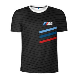 Мужская футболка 3D спортивная с принтом BMW Tricolor Sport в Курске, 100% полиэстер с улучшенными характеристиками | приталенный силуэт, круглая горловина, широкие плечи, сужается к линии бедра | bmw | автомобильные | бмв | машины