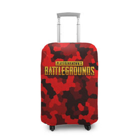 Чехол для чемодана 3D с принтом PUBG Red Military в Курске, 86% полиэфир, 14% спандекс | двустороннее нанесение принта, прорези для ручек и колес | battle royal | playerunknowns battlegrounds | pubg | пабг | пубг