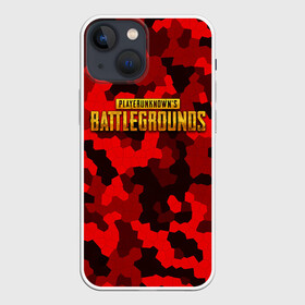 Чехол для iPhone 13 mini с принтом PUBG Red Military в Курске,  |  | battle royal | playerunknowns battlegrounds | pubg | пабг | пубг